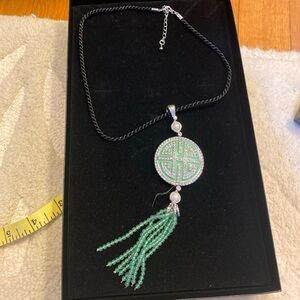 Hutton Wilkinson Necklace Black Rope chain NRFB